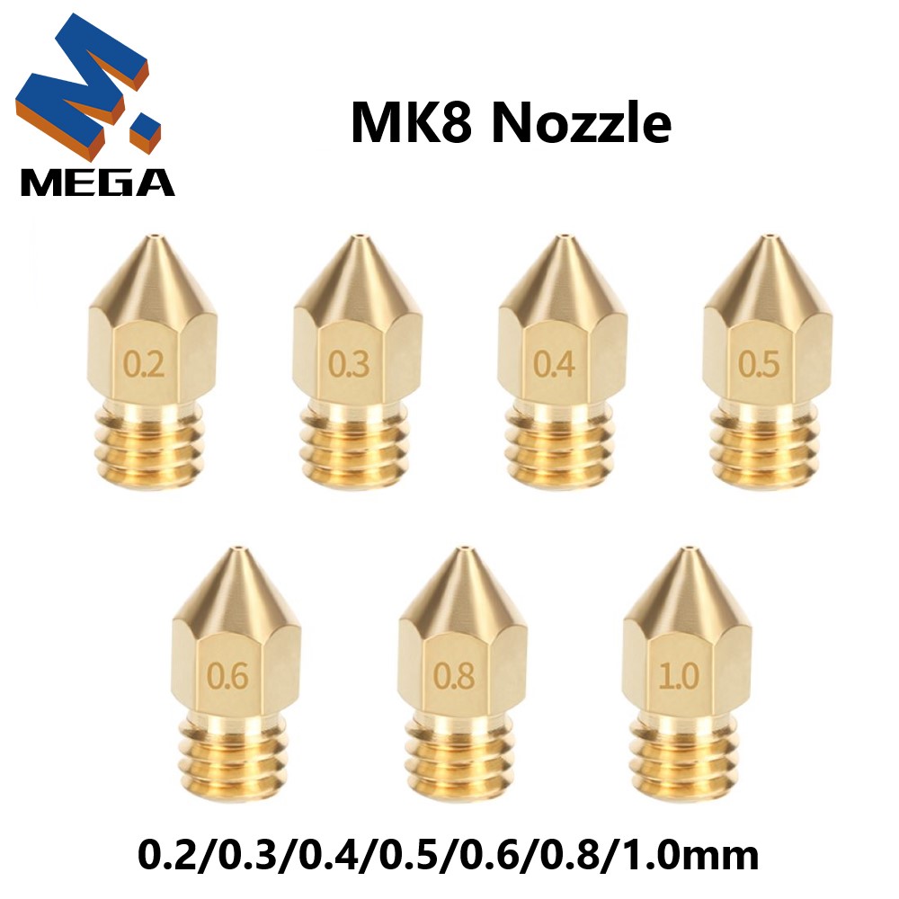3D Printing Ender - MK8 真鍮ノズル 0.2/0.3/0.35/0.4/0.5/0.6/0.8/1.0 ミリメートル押出機プリントヘッドノズル 1.75 ミリメートル