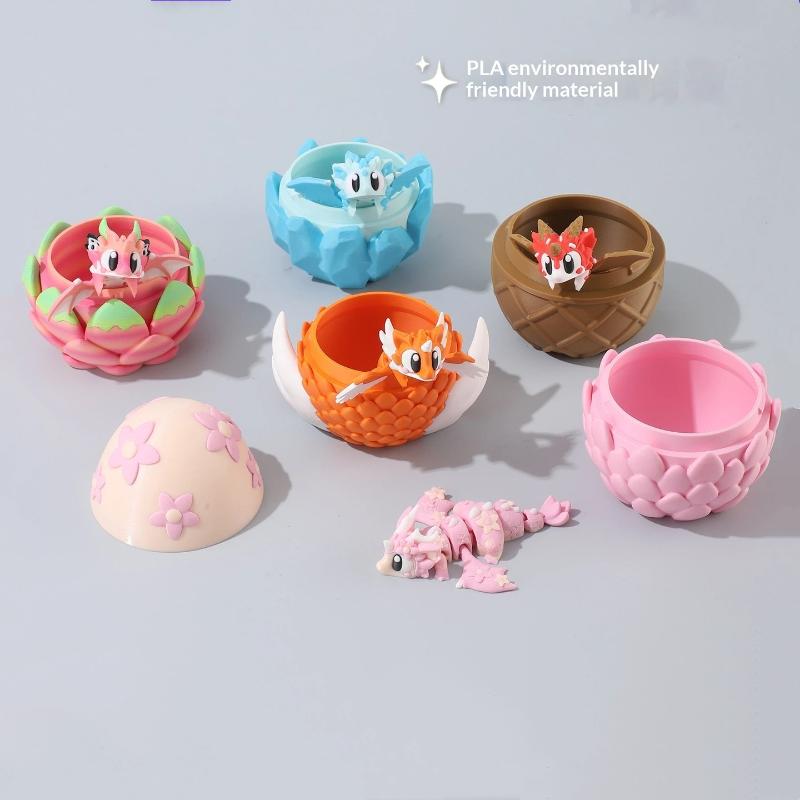 3D Printing Food - 1Pc 3D プリントかわいい愚かなドラゴンフルーツ食品ドラゴンとドラゴンエッグプラスチック装飾品デスクトップ装飾彫刻ホリデーギフト
