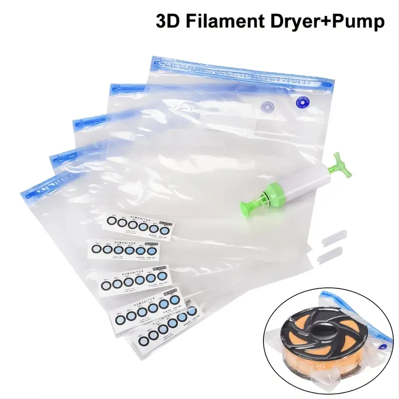 3D Printing Nylon Filament - 3D フィラメント乾燥機保管真空シールバッグとポンプフィラメントを乾燥した状態に保つ耐湿性 1 キロ PLA PETG