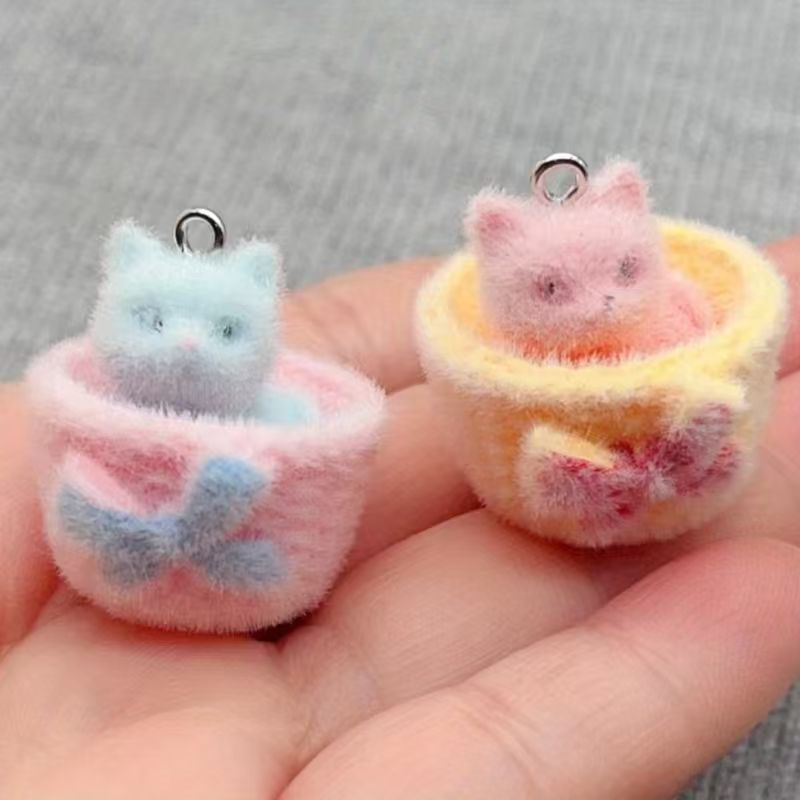 4個入り3Dぬいぐるみ樹脂製猫ペンダント、DIYジュエリー製 - 3D Printing Earrings のレビューと価格
