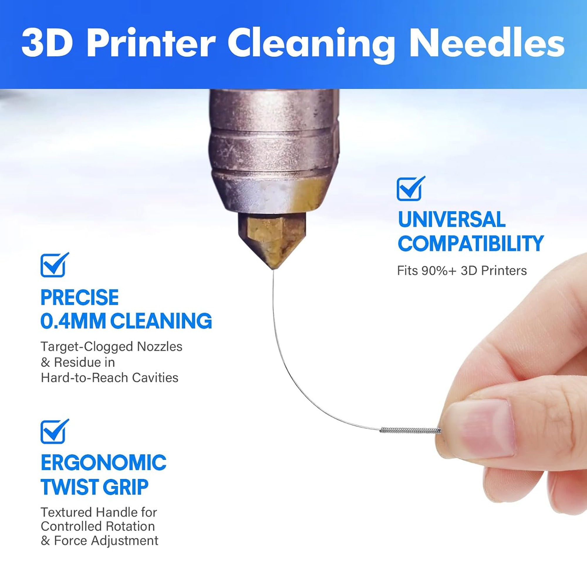 3Dプリンタークリーニングキット：60枚のワイプ、ノズルニー - 3D Printing Ender のレビューと価格