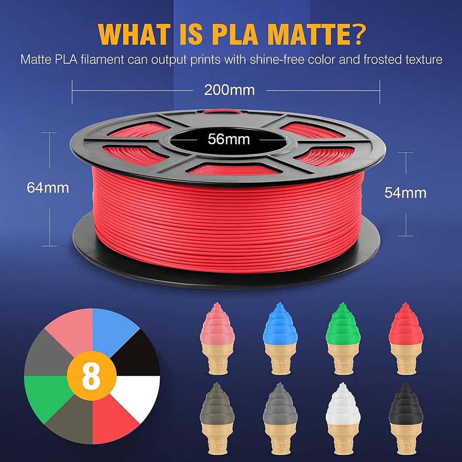 3DプリンターフィラメントJAYO-PLA,滑らかなマット仕 - 3D Printing Nylon Filament のレビューと価格