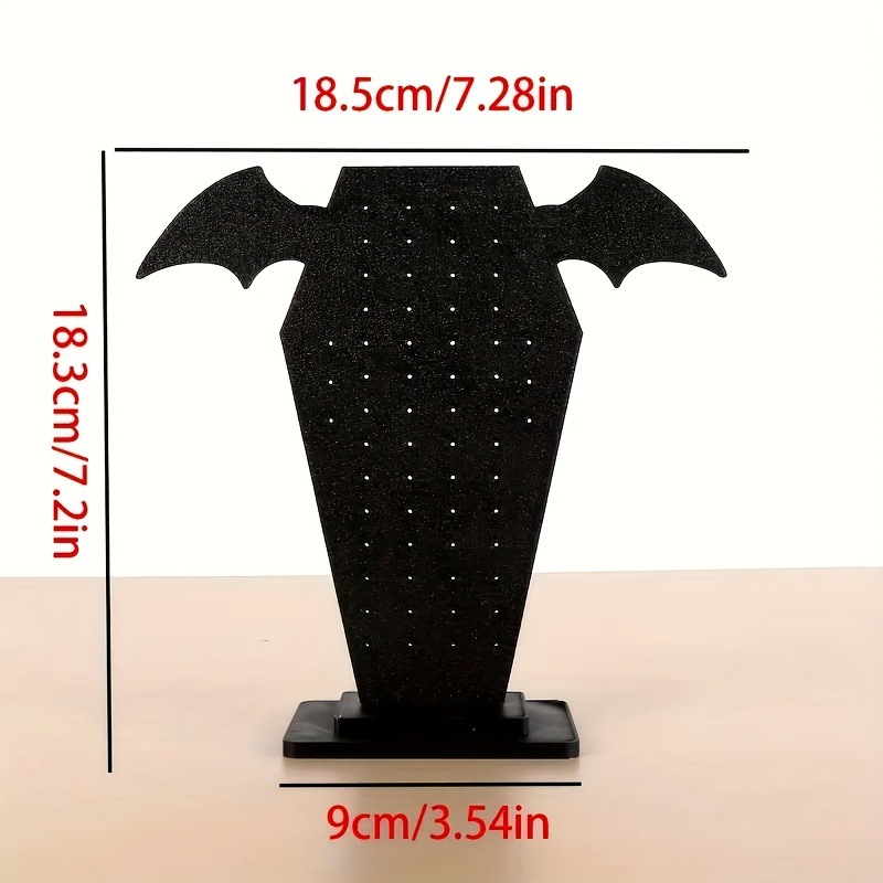 ゴシック風コウモリ型イヤリングディスプレイスタンド 3Dプリ - 3D Printing Earrings のレビューと価格