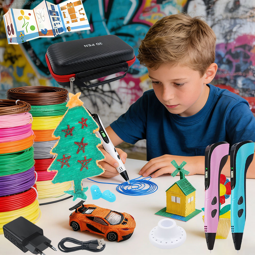 子供用3Dプリントペン LEDスクリーン付き カラフルなPL - 3D Printing Nylon Filament のレビューと価格
