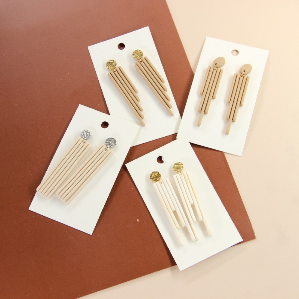 4個入り 幾何学模様タッセル ポリマークレイカッター 3Dプ - 3D Printing Earrings のレビューと価格