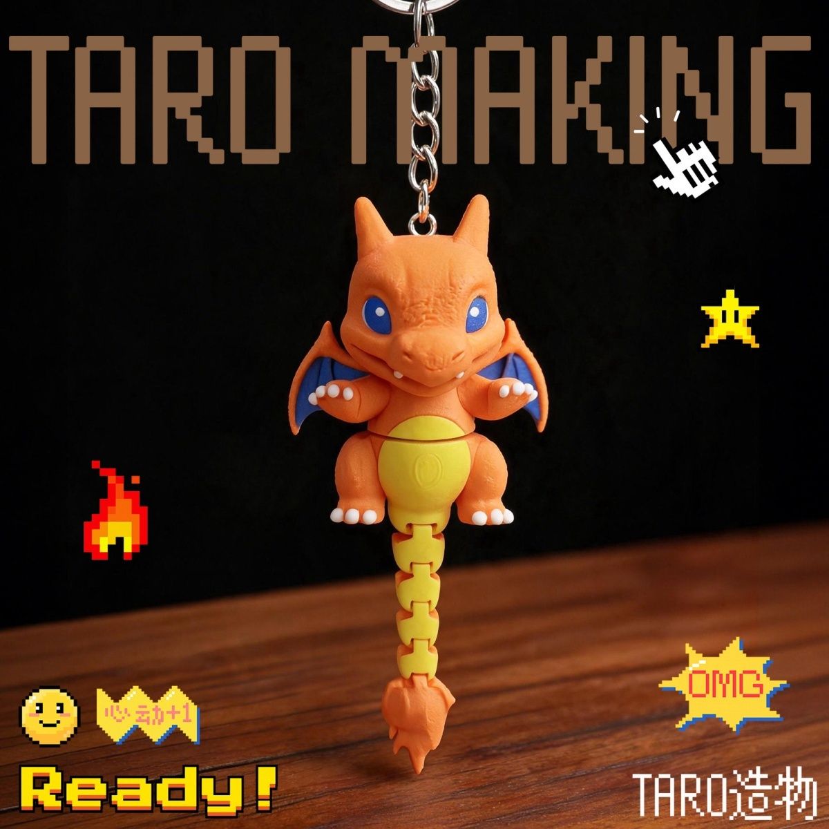3Dプリント製ポケモン関節可動フィギュア 新バージョン リザ - 3D Printing Figure のレビューと価格
