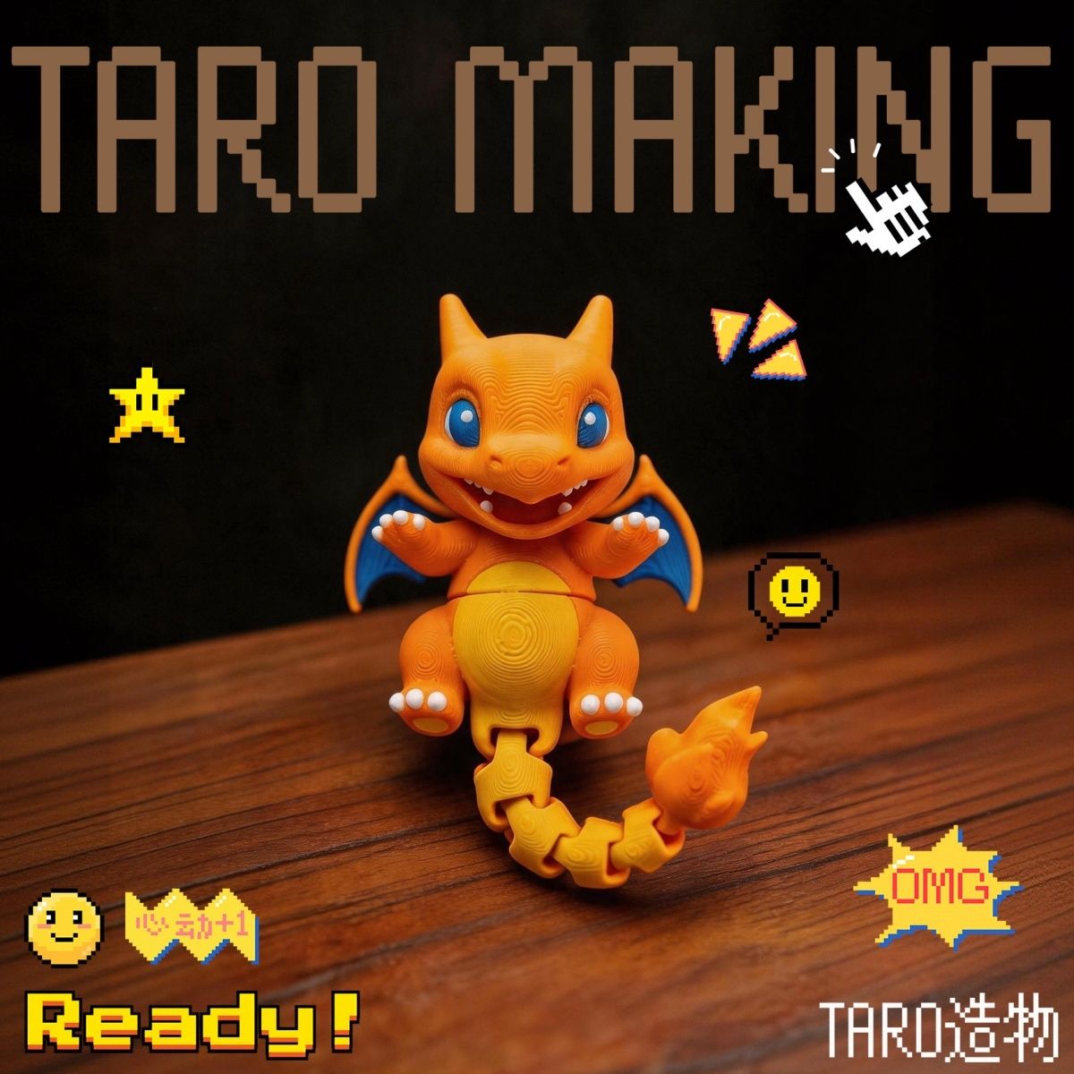 3Dプリント製ポケモン関節可動フィギュア 新バージョン リザ - 3D Printing Figure のレビューと価格