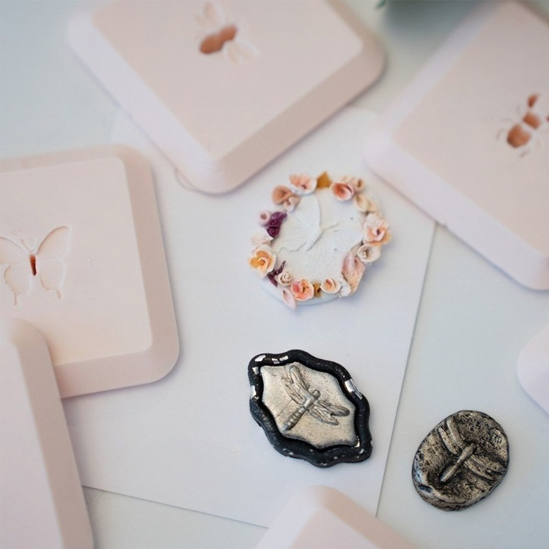 3D 昆虫パターンモールド夏スタイルミニエンボススタンプソフ - 3D Printing Earrings のレビューと価格