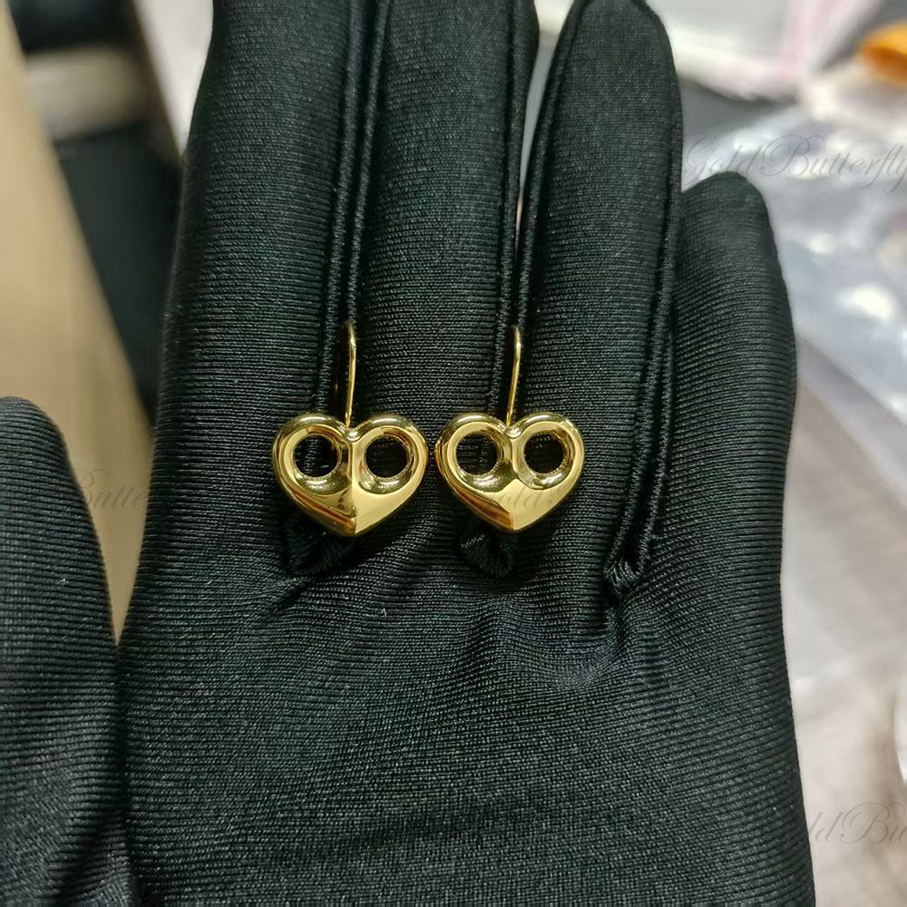 GoldButterfly カスタムハートイヤリング 3D  - 3D Printing Earrings のレビューと価格