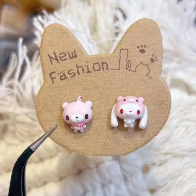 グルーミーベア キュートな非対称カートゥーンベア＆ラビットス - 3D Printing Earrings のレビューと価格