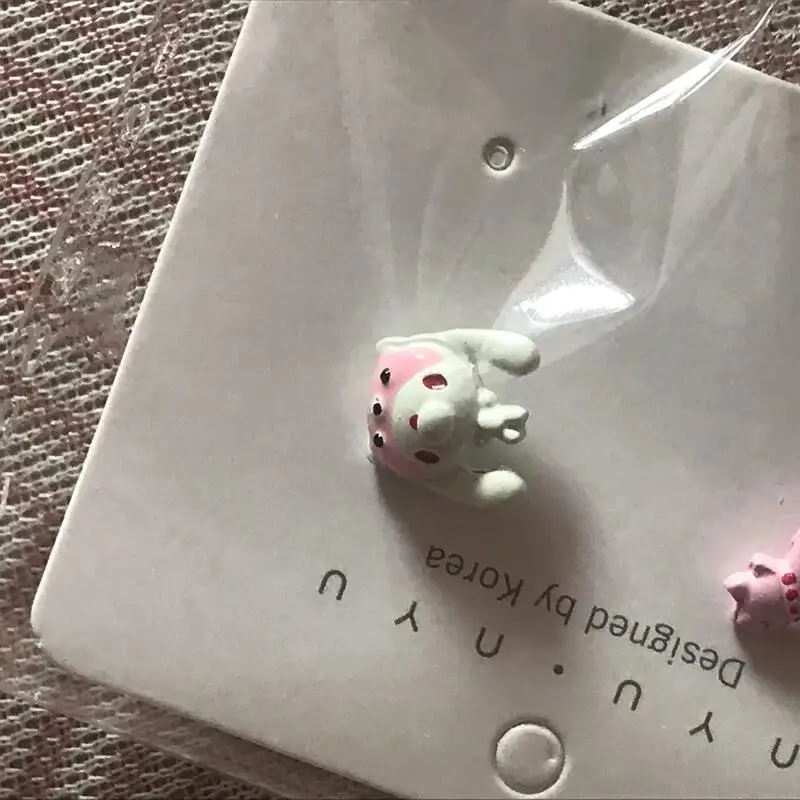 グルーミーベア キュートな非対称カートゥーンベア＆ラビットス - 3D Printing Earrings のレビューと価格