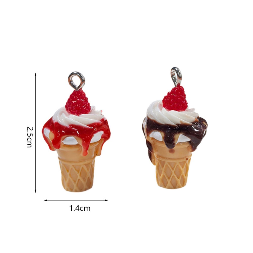 10 個かわいい 3D シミュレーション食品アイスクリーム樹 - 3D Printing Earrings のレビューと価格